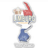 Limburg Nederland Kaart Nederlands Souvenir Sticker (Voorkant)
