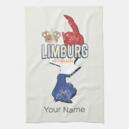 Limburg Nederland Kaart Nederlands  Souvenir Theedoek