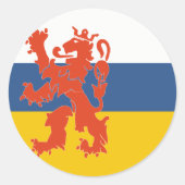 Limburg Nederlands vlagsymbool leeuw nederlands Ronde Sticker (Voorkant)
