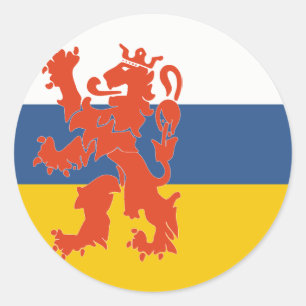 Limburg Nederlands vlagsymbool leeuw nederlands Ronde Sticker
