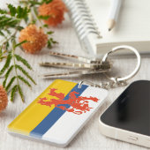 Limburg Nederlands vlagsymbool leeuw nederlands Sleutelhanger (Voorkant Rechts)