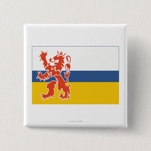 Limburg-vlag Vierkante Button 5,1 Cm (Voorkant)