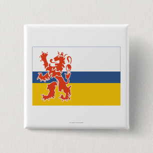 Limburg-vlag Vierkante Button 5,1 Cm