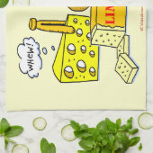 Limburger Cheese Bread and Wine Humoriss Theedoek (Gevouwen)