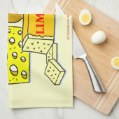 Limburger Cheese Bread and Wine Humoriss Theedoek (Quarter Fold)