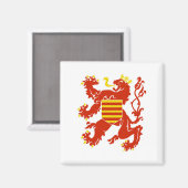 Limburgse stad België vlag leeuw symbool Magneet (Voorkant / Achterkant)