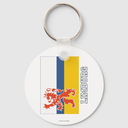 Limburgvlag met naam sleutelhanger (Voorkant)
