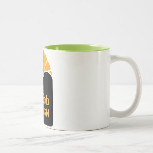 Lime 450 ml tweekleurige mok (Rechts)
