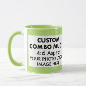 Lime 4:6 Landschap 2 x Fotolijst Aangepaste combin Mok (Links)