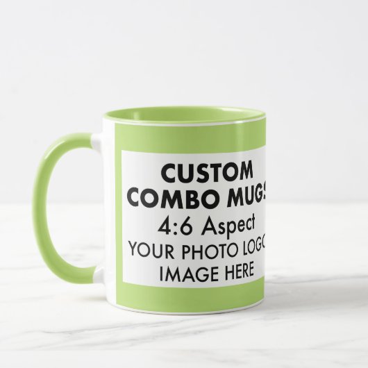 Lime 4:6 Landschap 2 x Fotolijst Aangepaste combin Mok (Links)