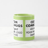 Lime 4:6 Landschap 2 x Fotolijst Aangepaste combin Mok (Midden)