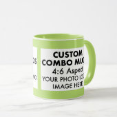 Lime 4:6 Landschap 2 x Fotolijst Aangepaste combin Mok (Voorkant rechts)