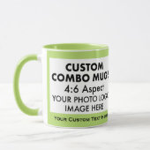Lime 4:6 Landschap 2 x Fotolijst Aangepaste Combo Mok (Links)