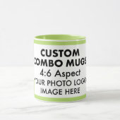 Lime 4:6 Landschapsfotolijst Aangepaste combinatie Mok (Midden)