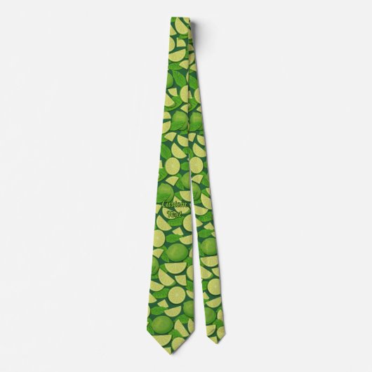Lime Achtergrond Stropdas (Voorkant)