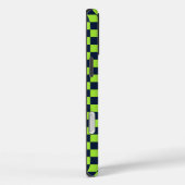Lime and navy checkerboard pattern Case-Mate iPhone case (Achterkant / Rechts)