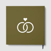 Lime Baroque Monogram Wedding Guest Book Gastenboek (Achterkant)