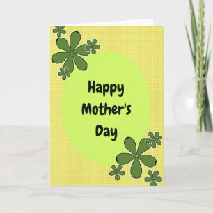 Lime Bloemen Moederdagkaart Kaart
