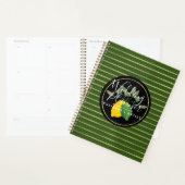 Lime Citroen Waterverf Logo Folie Strepen Bruiloft Planner (Display)