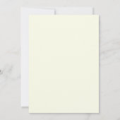 Lime Crème Anemoon Bruiloft Kaart (Achterkant)