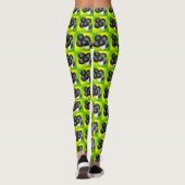Lime En Gele Rasenbowlingpatroon, Leggings (Achterkant)