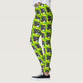 Lime En Gele Rasenbowlingpatroon, Leggings (Links)