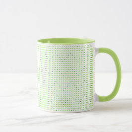 Lime en groen Chevron patroon Stippen Mokken