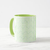 Lime en groen Chevron patroon Stippen Mokken (Voorkant links)