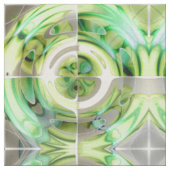 Lime en groene abstracte collage stof (Close Up)