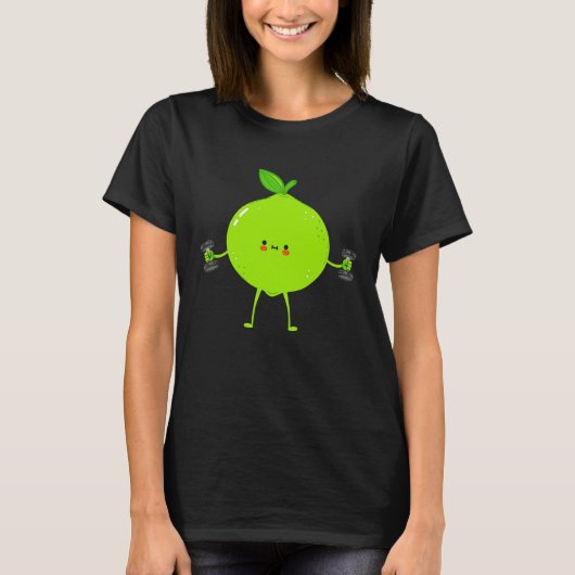 Lime Fruit Costume Workout Bodybuilding Lift Gym G T-shirt (Voorkant)