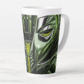 Lime Glow Metaal Kunst Latte Mok (Rechterhoek)