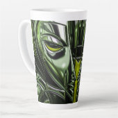 Lime Glow Metaal Kunst Latte Mok (Linkerhoek)