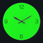 Lime Green 00FF00 kleur - met optie om naam toe te Grote Klok<br><div class="desc">Voeg een naam, initialen of wat tekst toe, of houd de kleur alleen. Kleurcoördinaten met andere items in de winkel op basis van de naam en de HEX-code (zescijferige hex-triplet). Gebruik deze code om andere items te mixen, te matchen en aan te passen om mee te gaan, of om toe...</div>