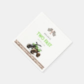 Lime Green 4 Wheeler Bike Verjaardag Servet (Hoek)