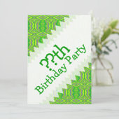 Lime Green 60's Retro Fractal Art Birthday Kaart (Staand voorkant)