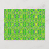 Lime Green 60's Retro Fractal Pattern Briefkaart (Voorkant)