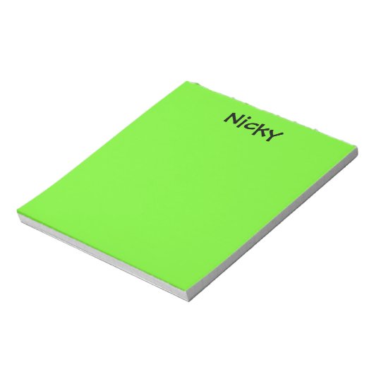 Lime Green - aangepast Notitieblok (Linkerzijde)