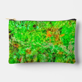 Lime green abstract Cut Sew Bag,Deep green delight Etui