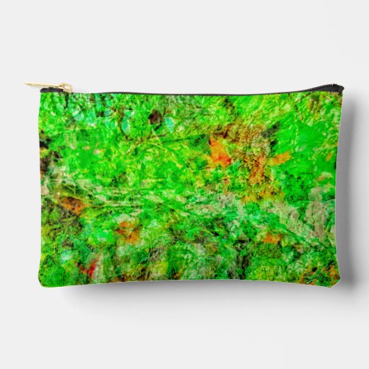 Lime green abstract Cut Sew Bag,Deep green delight Etui (Voorkant)