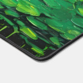 Lime Green Abstract Lily Pads Desk Mat (Hoek)