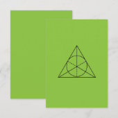 Lime Green Abstract Wallpaper | Minimal Design Informatiekaartje (Voorkant / Achterkant)