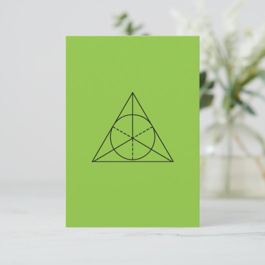 Lime Green Abstract Wallpaper | Minimal Design Informatiekaartje (Staand voorkant)