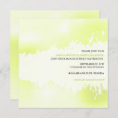 Lime Green abstracte trouwuitnodiging Kaart (Voorkant / Achterkant)