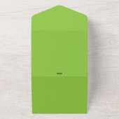 Lime Green All in One Wedding Invitation – Helder Uitnodiging (Buitenkant)