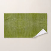 Lime Green Alligator Texture Print Bad Handdoek (Handdoek)