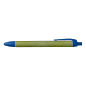 Lime Green Alligator Texture Print Blauwe Inkt Pen (Bovenkant)