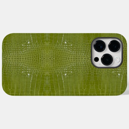Lime Green Alligator Texture Print Case-Mate iPhone Case (Achterkant (horizontaal))