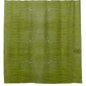 Lime Green Alligator Texture Print Douchegordijn (Voorkant)