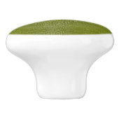 Lime Green Alligator Texture Print Keramische Knop (Zijkant)