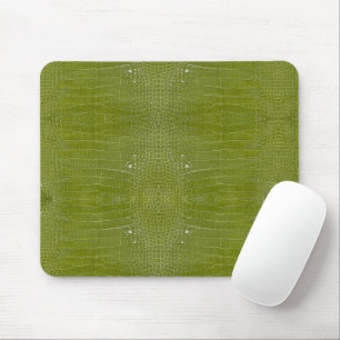 Lime Green Alligator Texture Print Muismat